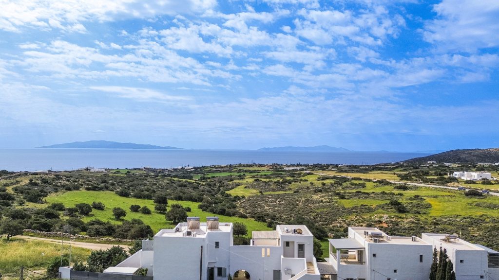 Sweeping aerial of Paros and the Aegean
